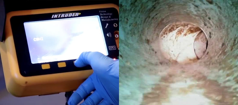 A sewer scope video inspection from Home Inspection Pro